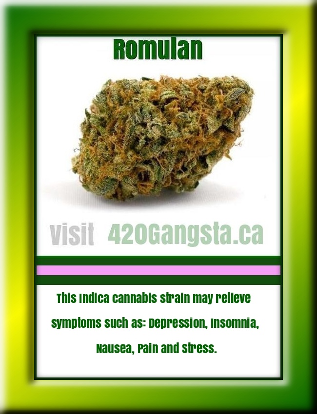 Romulan Cannabis strain information 2021 
